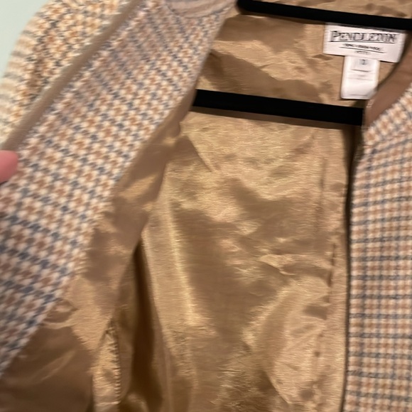 Pendleton blazer wool/leather - Picture 4 of 5